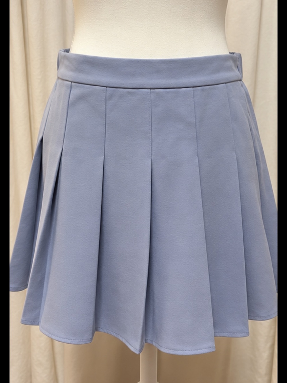 Garage Brittany Light Blue Pleated Skater Skirt